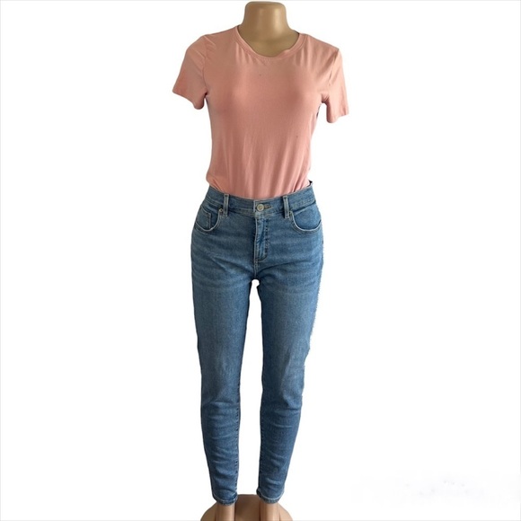 3/$30 🍂 Loft Tuxedo Stripe Beaded Skinny Jeans Size 30 - Picture 1 of 9